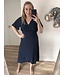 VMCSAKI SS WRAP DRESS WVN GA CUR Navy Blazer