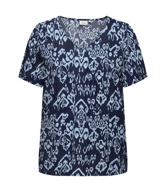 CARMARRAKESH LIFE SS TOP V-NECK AOP Naval Academy W. CLEAR SKY