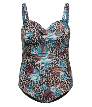 CARELLY SWIMSUIT Whisper Pink FALL FLOWERS & LEO