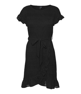 VMCHONEY LACE SHORT WRAP DRESS GA CUR Black