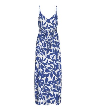 VMCEASY JOY SLIT MAXI V-NECK DRESS CUR Snow White Alisa mazarine blue