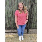 CARZABBI LIFE SS V-NECK IN ONE TOP JRS CORAL PARADISE