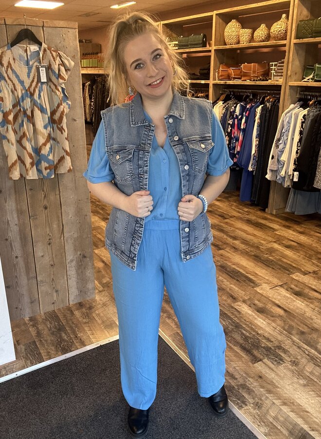 CARROWA LIFE PULL-UP PANTS AOP Azure Blue