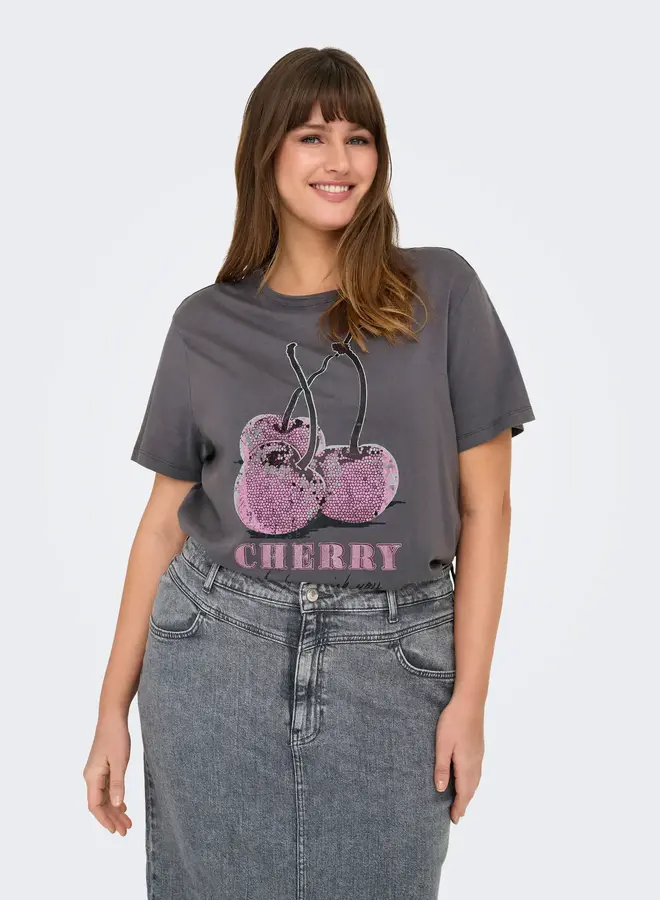 CARMIKO LIFE WASHED SS REG TEE JRS Blackened Pearl/Cherry