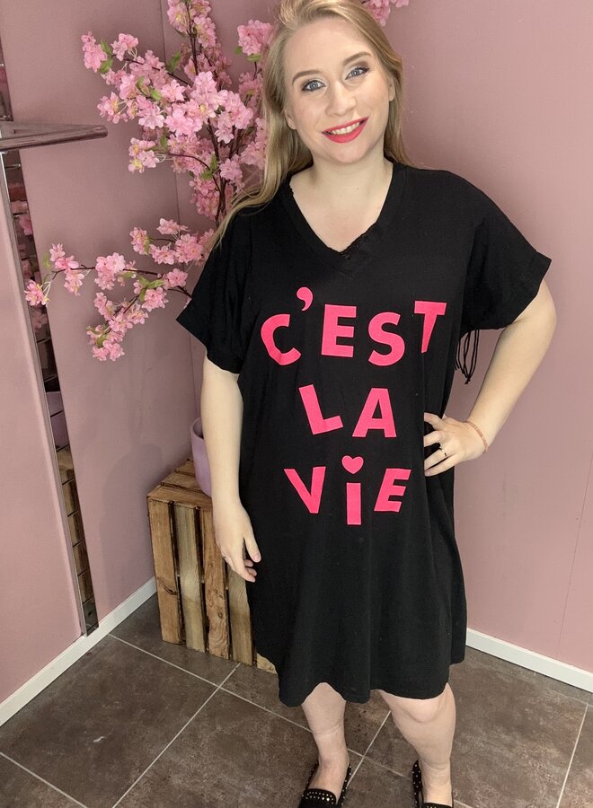 Jurk C'est La Vie (meerdere kleuren)