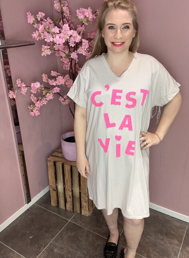 Jurk C'est La Vie (meerdere kleuren)
