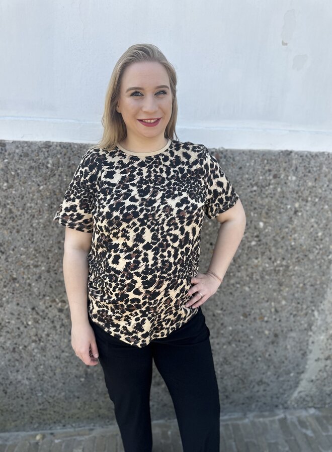 CARLULU LIFE SS O-NECK JEANS FIT TEE JRS Oatmeal LEO