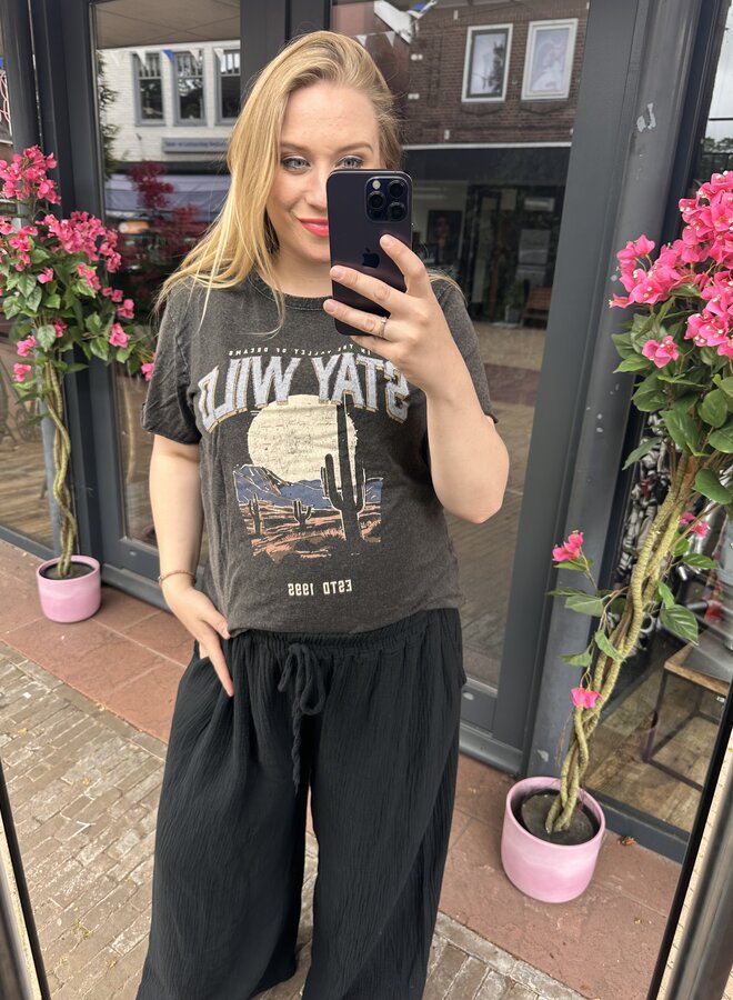 CARLUCY LIFE REG S/S TOP JRS NOOS Black/Texanna wil