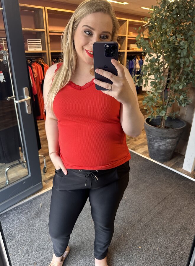 Top v hals kant (meerdere kleuren)