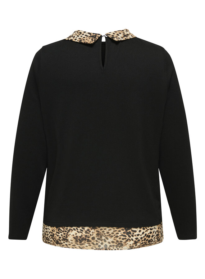 CARALBA LS MIX TOP JRS Black Woven LEO