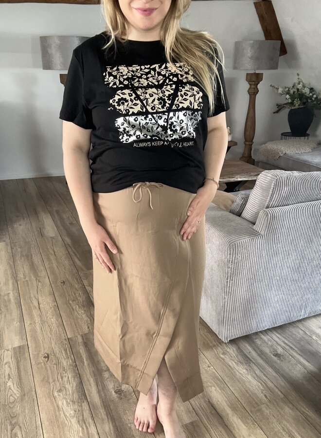 CARALLESIA LONG SLIT SKIRT TLR Cocoa Créme
