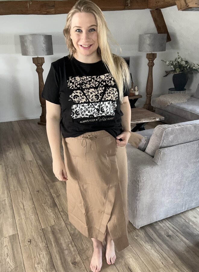 CARALLESIA LONG SLIT SKIRT TLR Cocoa Créme