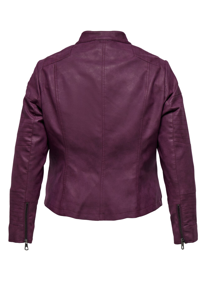 CARAVANA FAUX LEATHER BIKER OTW Mauve Wine