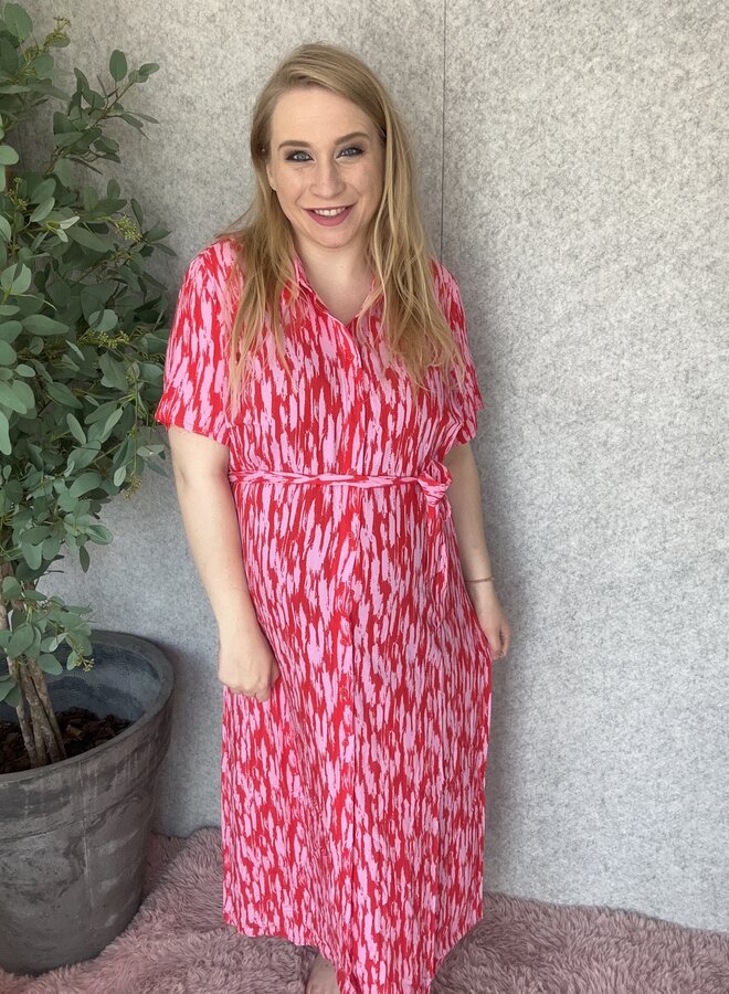 VMCEASY JOY S/S LONG SHIRT DRESS WV CUR