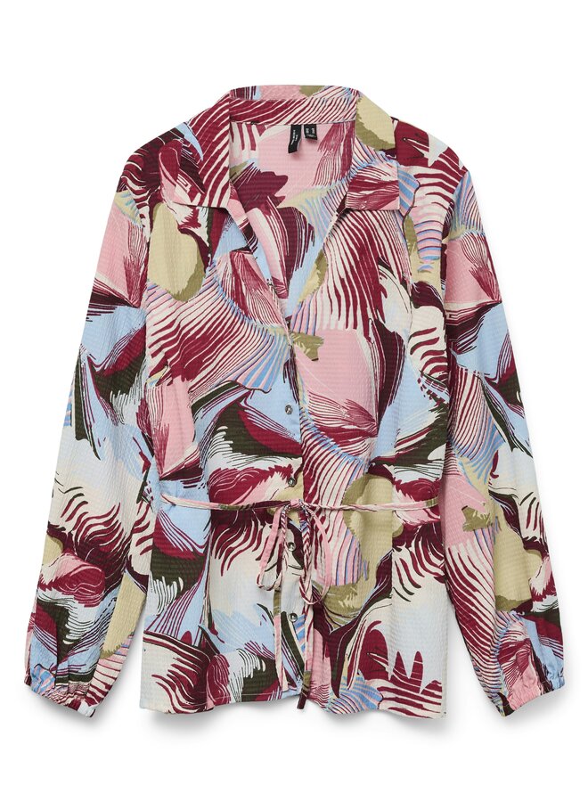 VMCRUBY FIE LS BELT SHIRT WVN GA CUR Karanda Red/Fie