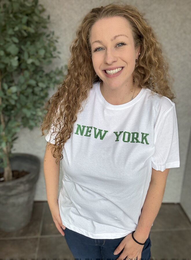 CARZAFIRO LIFE SS O-NECK JEANS TEE JRS Bright White/New York