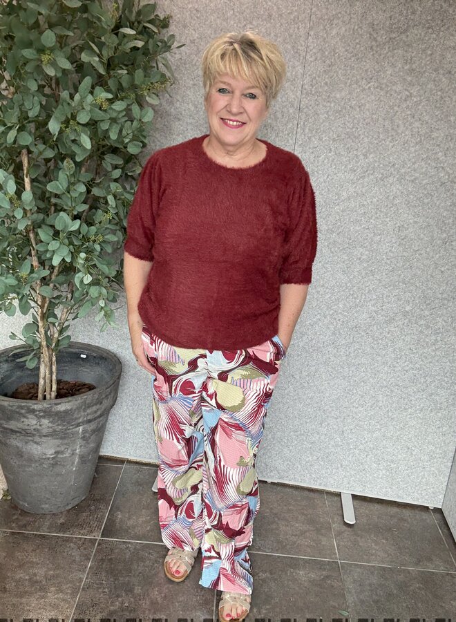 VMCRUBY FIE MW STRAIGHT PANT WVN GA CUR Karanda Red/Fie