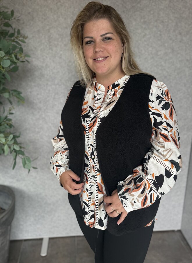 CARBELISA TEDDY WAISTCOAT JRSB Black