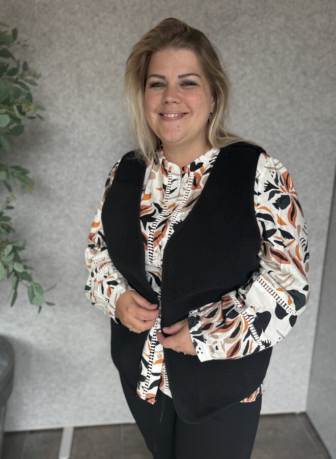 CARBELISA TEDDY WAISTCOAT JRSB Black