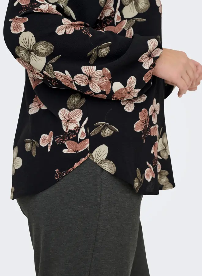 CARVICA LIFE L/S V-NECK TOP WVN NOOS black/NOOS AUTUM