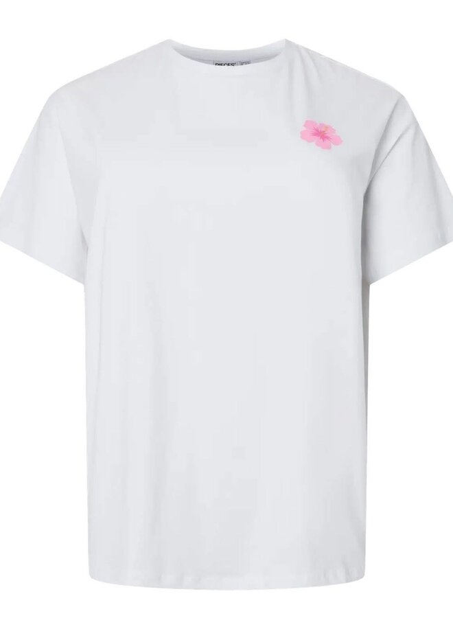 PCALFI FASTTRACK SS OVERSIZE TEE QX Bright White/Small  Flow