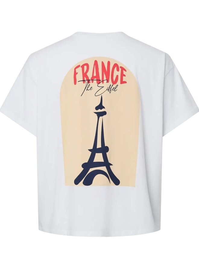 PCALFI FASTTRACK SS OVERSIZE TEE QX Bright White/Small Eiff