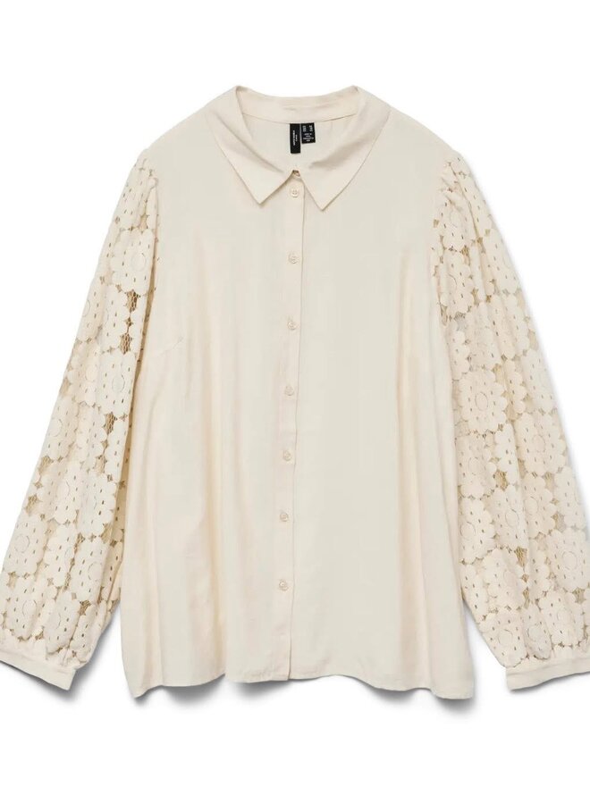 VMCFABENA L/S SHIRT WVN BTQ GA CUR Birch