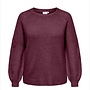 CARWINSOME LIFE LS O-NECK KNT Mauve Wine/MELANGE