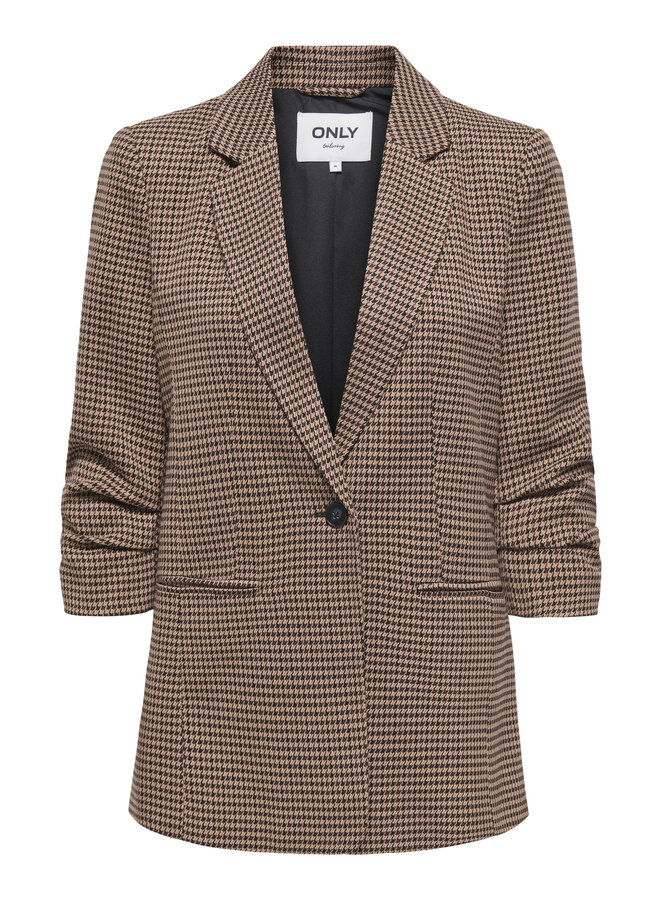 CARLETTIE LIFE 3/4 CHECK BLAZER TLR Decadent Choco/NOMAD &  TO