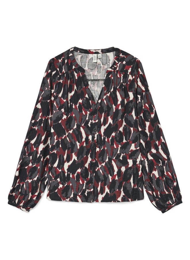 VMCFANINI L/S SHIRT WVN BTQ GA CUR Karanda Red/Fanini
