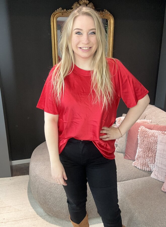 CARBRYNJA SS O-NECK TOP WVN Hibiscus