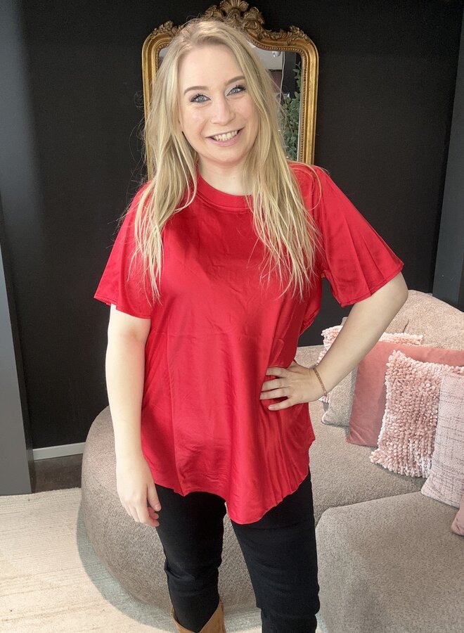 CARBRYNJA SS O-NECK TOP WVN Hibiscus