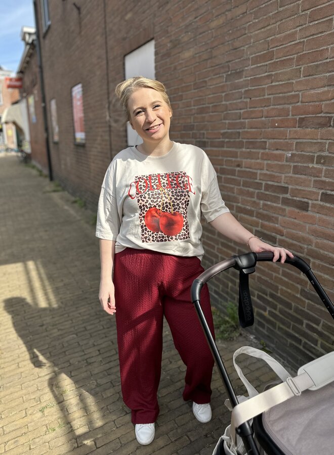 PCJAMAL HW WIDE PANTS JRS BC QC Biking Red