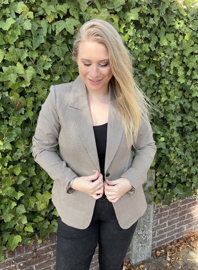 CARAMOUR LIFE LS FIT CHECK BLAZER Humus/W FRIAR BR