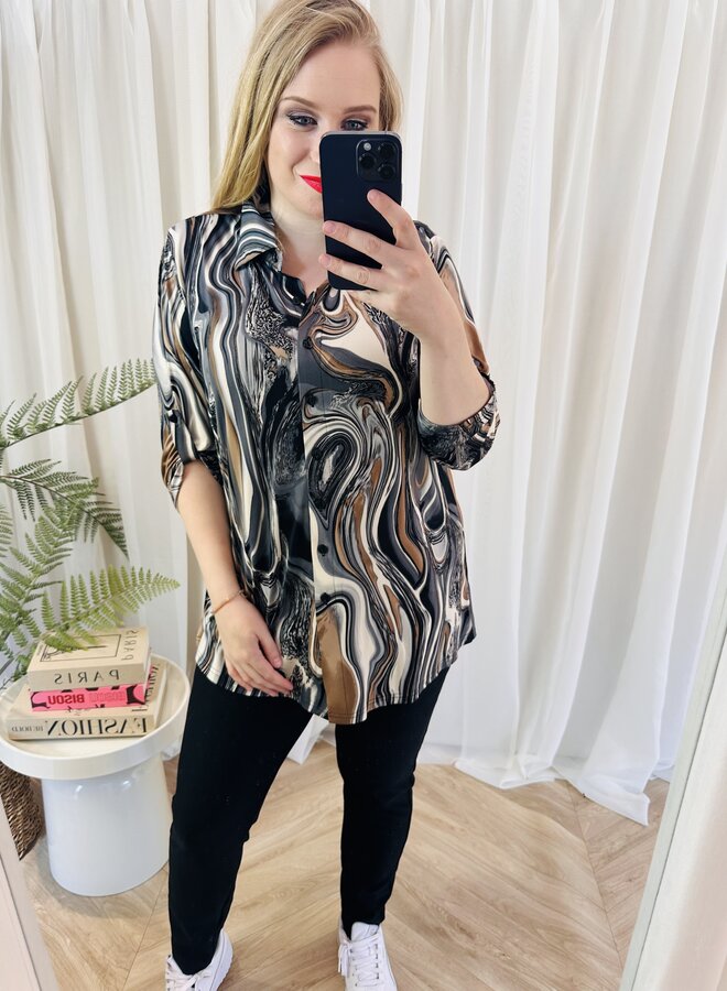 Blouse B-2204 Grey