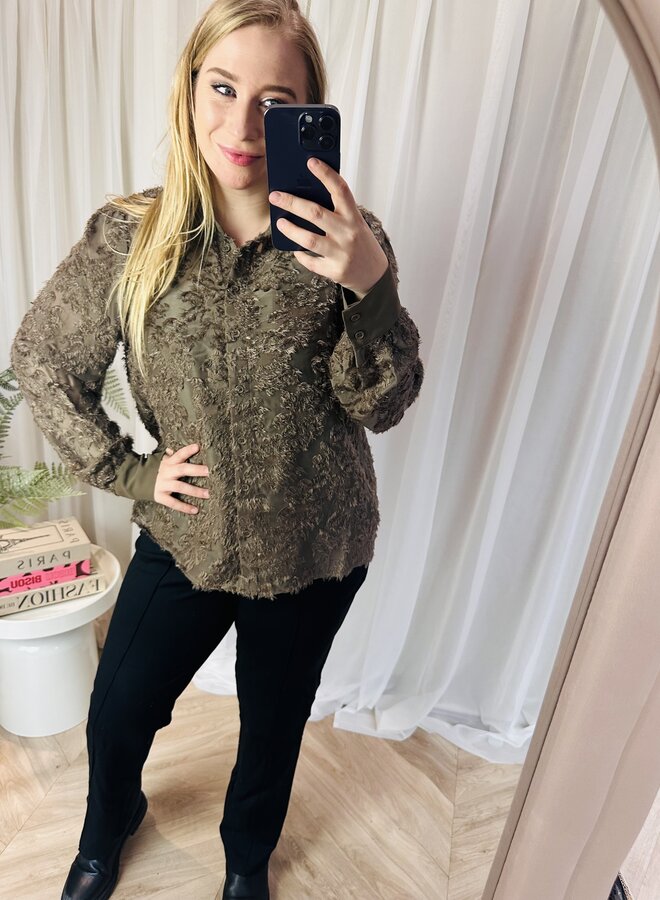 PCMIARA LS SHIRT WVN BC QX Morel