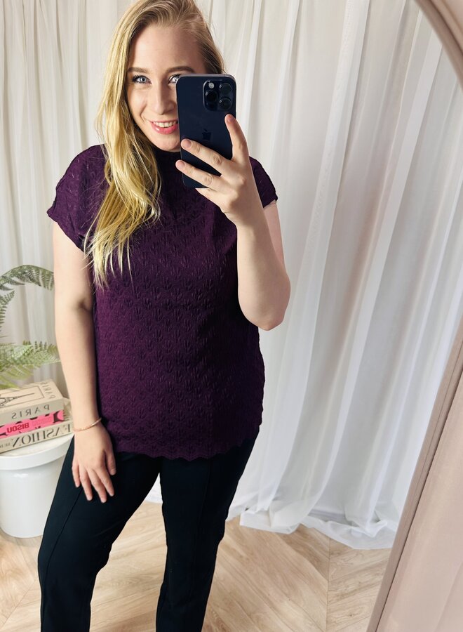 CARAUBREY S/S CAPSLEEVE BLOUSE JRS Winetasting