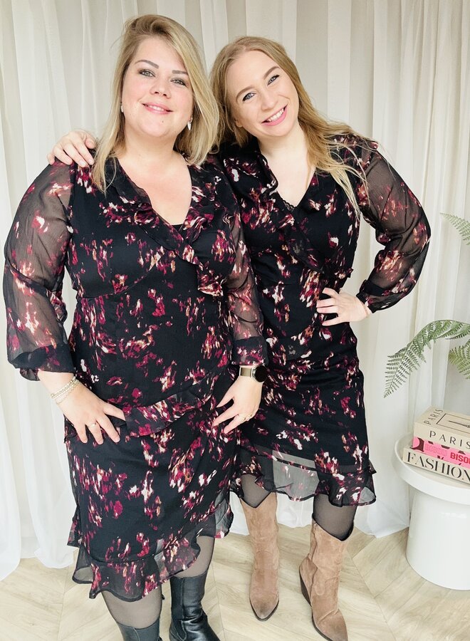 CARINDIGO LIFE LS CALF DRESS AOP BF Black SPOTLIGHT