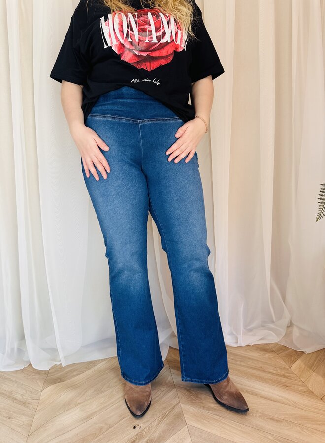 CARROYAL MID WAIST FLARED LEGGING NOOS Medium Blue Denim