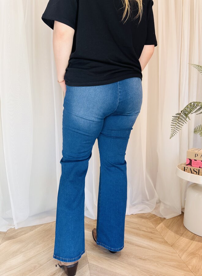 CARROYAL MID WAIST FLARED LEGGING NOOS Medium Blue Denim