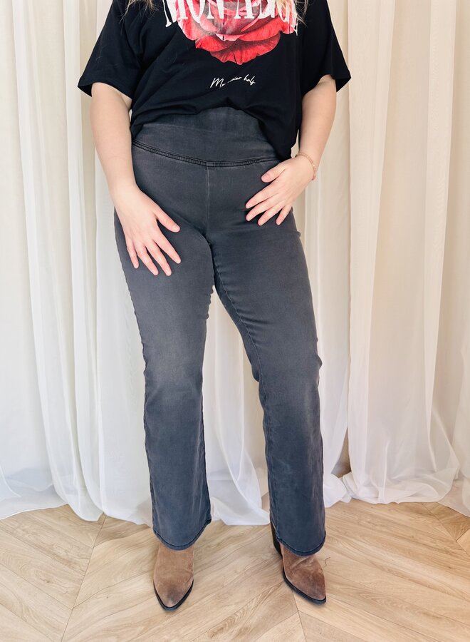 CARROYAL MID WAIST FLARED LEGGING NOOS Washed Black