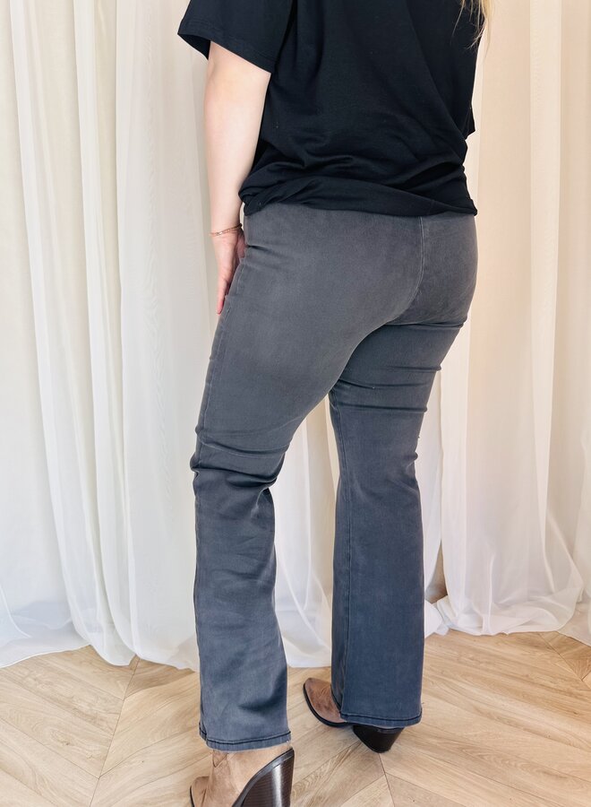 CARROYAL MID WAIST FLARED LEGGING NOOS Washed Black