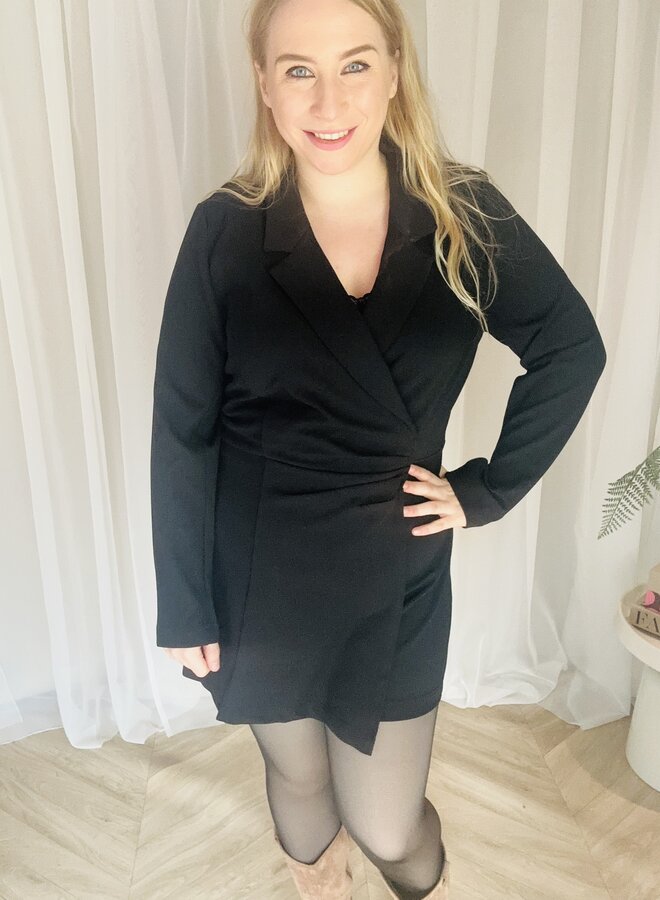 CARGALA LIFE LS WRAP BLAZER PLAYSUIT TLR Black