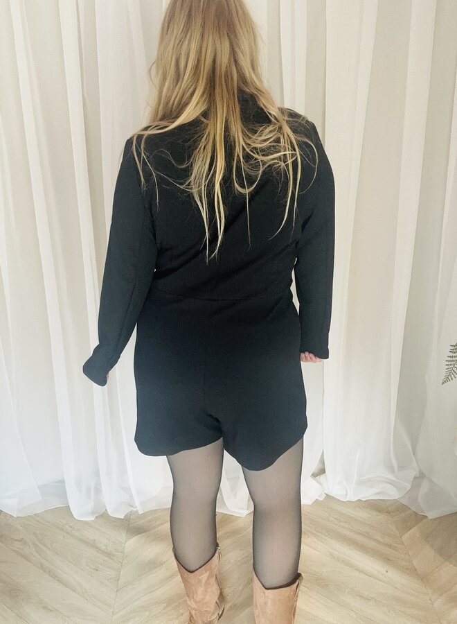 CARGALA LIFE LS WRAP BLAZER PLAYSUIT TLR Black