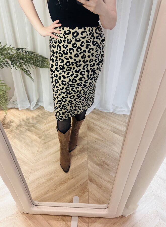 CARIBI JQ SKIRT KNT BS Black/Humus Mela
