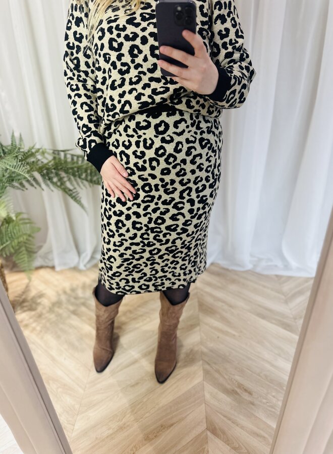 CARIBI JQ SKIRT KNT BS Black/Humus Mela