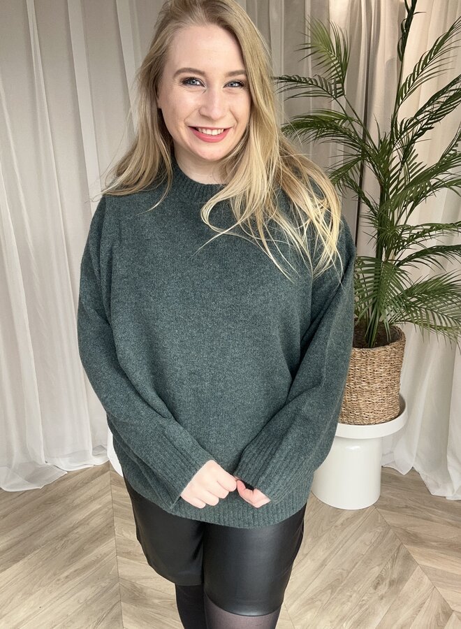 VMCBOOM LS O-NECK PULLOVER GA NOOS CUR Balsam Green/MELANGE