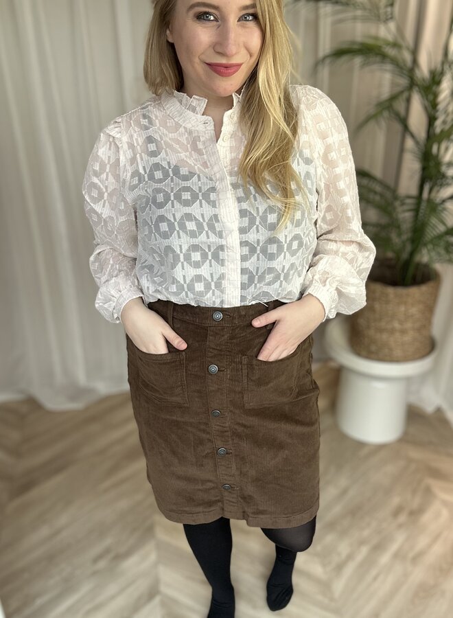 CARCHLOEY L/S SHIRT WVN Pumice Stone