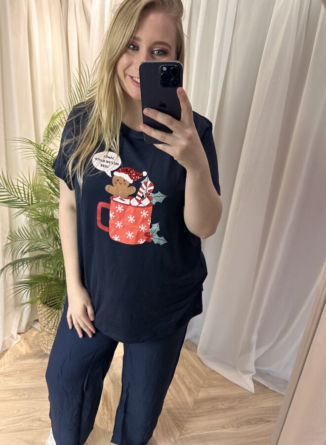 CARXMAS HOLIDAY O-NECK SS REG TEE JRS Night Sky/GINGERBREA