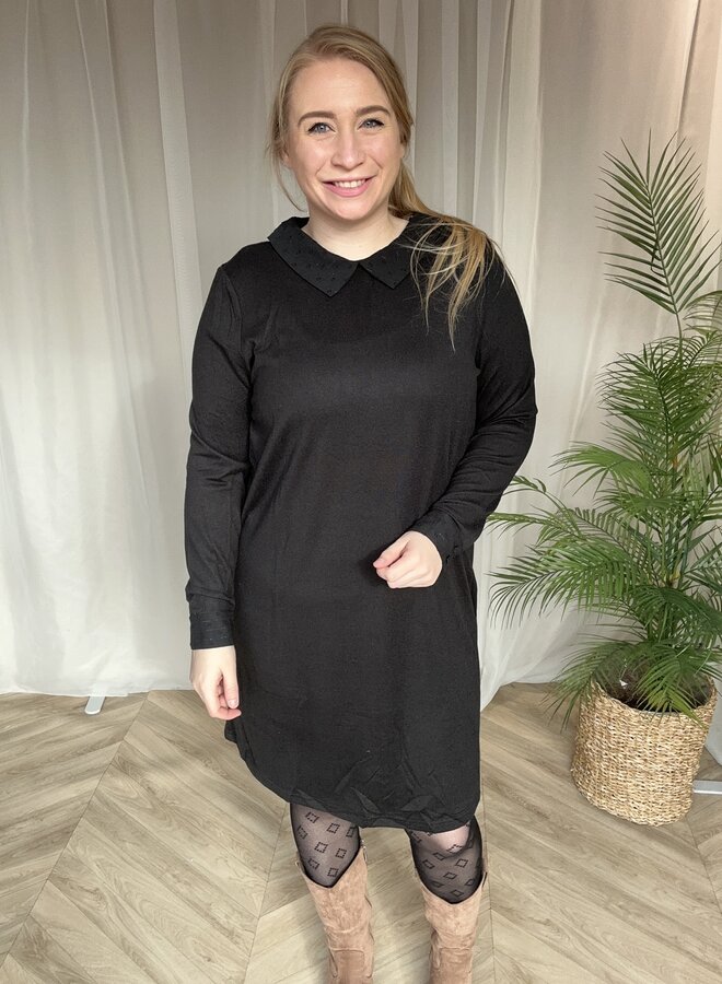 CARALBA L/S MIX ABK DRESS JRS Black